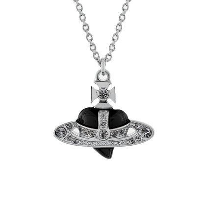 Vivienne Westwood Man. Diamante Heart Pendant in Ruthenium/Platinum/Black Diamond CrystalJewelleryVivienne WestwoodDPUS Designer Outlet8050889647416Vivienne Westwood Man. Diamante Heart Pendant in Ruthenium/Platinum/Black Diamond Crystal