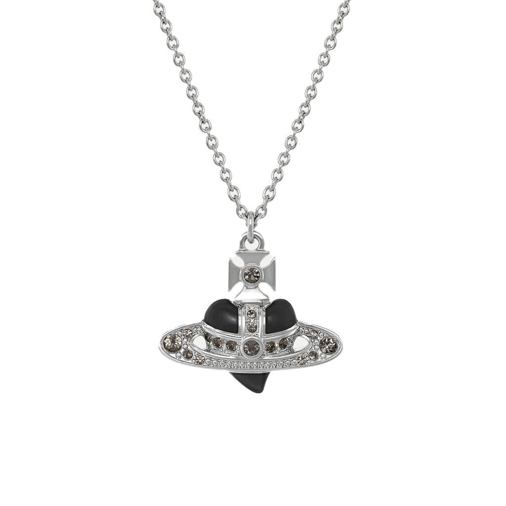 Vivienne Westwood Man. Diamante Heart PendantJewelleryVivienne WestwoodDPUS Designer Outlet8050889647423Platinum/Black Diamond Crystal/BlackVivienne Westwood Man. Diamante Heart Pendant