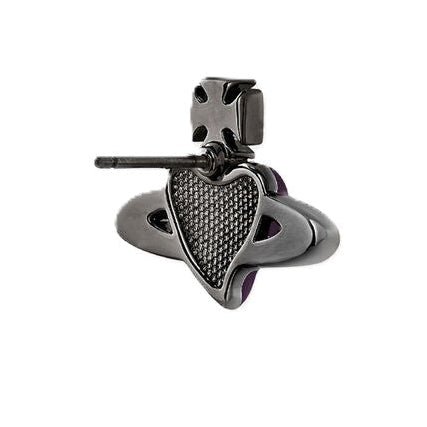 Vivienne Westwood Man. Diamante Heart Single StudJewelleryVivienne WestwoodDPUS Designer Outlet8053195401123Gold/Labrador Crystal/Tanzanite EnamVivienne Westwood Man. Diamante Heart Single Stud