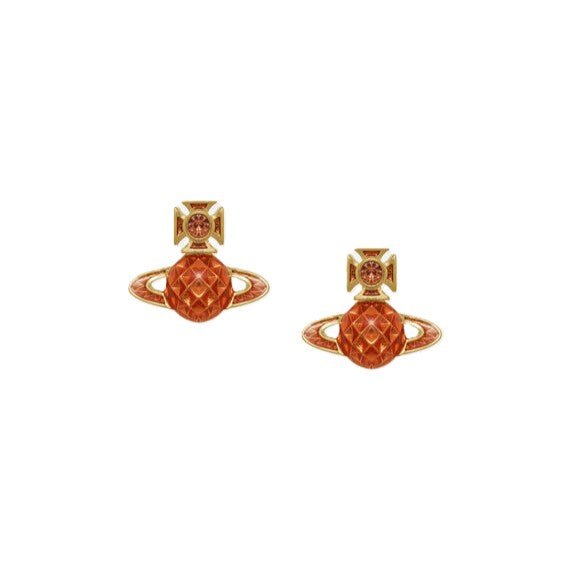 Vivienne Westwood Mashita Bas Relief EarringsJewelleryVivienne WestwoodDPUS Designer Outlet8053195443611Gold/Apricot Crystal/Apricot EnamelVivienne Westwood Mashita Bas Relief Earrings