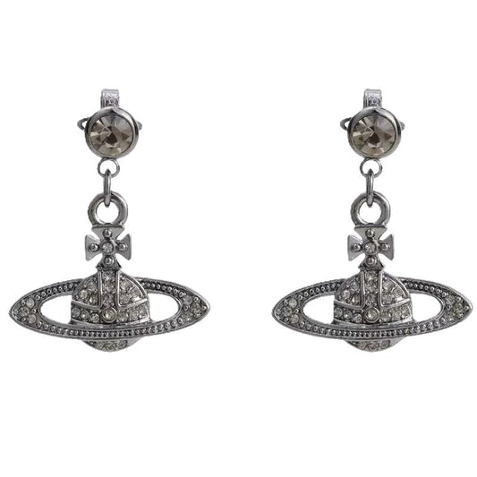 Vivienne Westwood Mini Bas Relief Drop EarringsJewelleryVivienne WestwoodDPUS Designer Outlet8050568220398Ruthenium Black DiamondVivienne Westwood Mini Bas Relief Drop Earrings