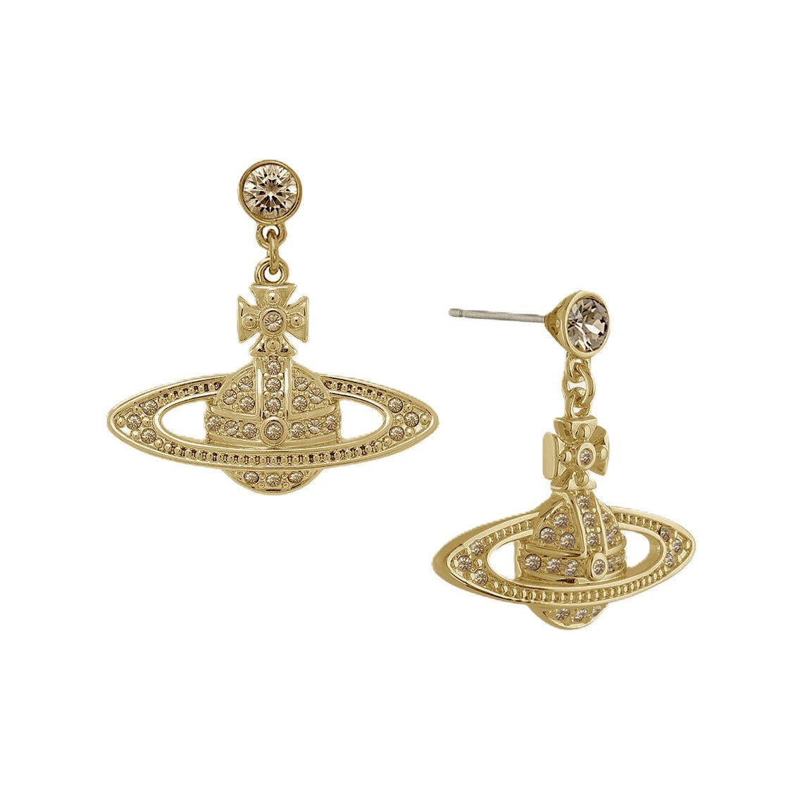 Vivienne Westwood Mini Bas Relief Drop EarringsJewelleryVivienne WestwoodDPUS Designer Outlet8050568220411Gold Light Colorado TopazVivienne Westwood Mini Bas Relief Drop Earrings