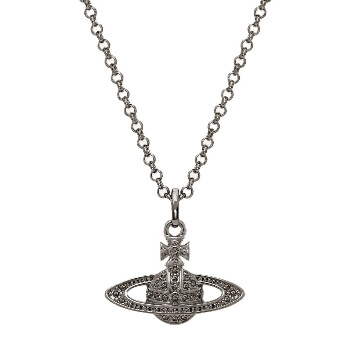 Vivienne Westwood Mini Bas Relief PendantJewelleryVivienne WestwoodDPUS Designer Outlet8053195400812Platinum/Violet CrystalVivienne Westwood Mini Bas Relief Pendant