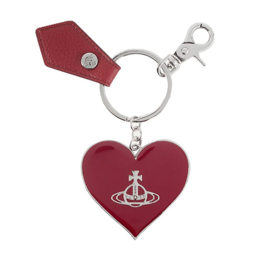 Vivienne Westwood Mirror Heart Orb Keyring in Red Pu GrainAccessoriesVivienne WestwoodDPUS Designer Outlet8050889912903Vivienne Westwood Mirror Heart Orb Keyring in Red Pu Grain