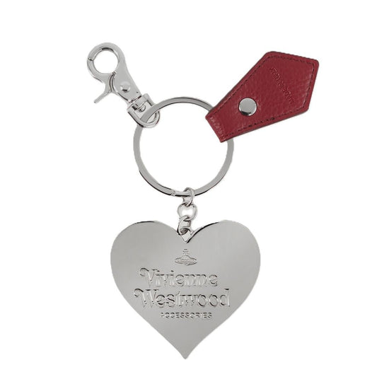 Vivienne Westwood Mirror Heart Orb Keyring in Red Pu GrainAccessoriesVivienne WestwoodDPUS Designer Outlet8050889912903Vivienne Westwood Mirror Heart Orb Keyring in Red Pu Grain