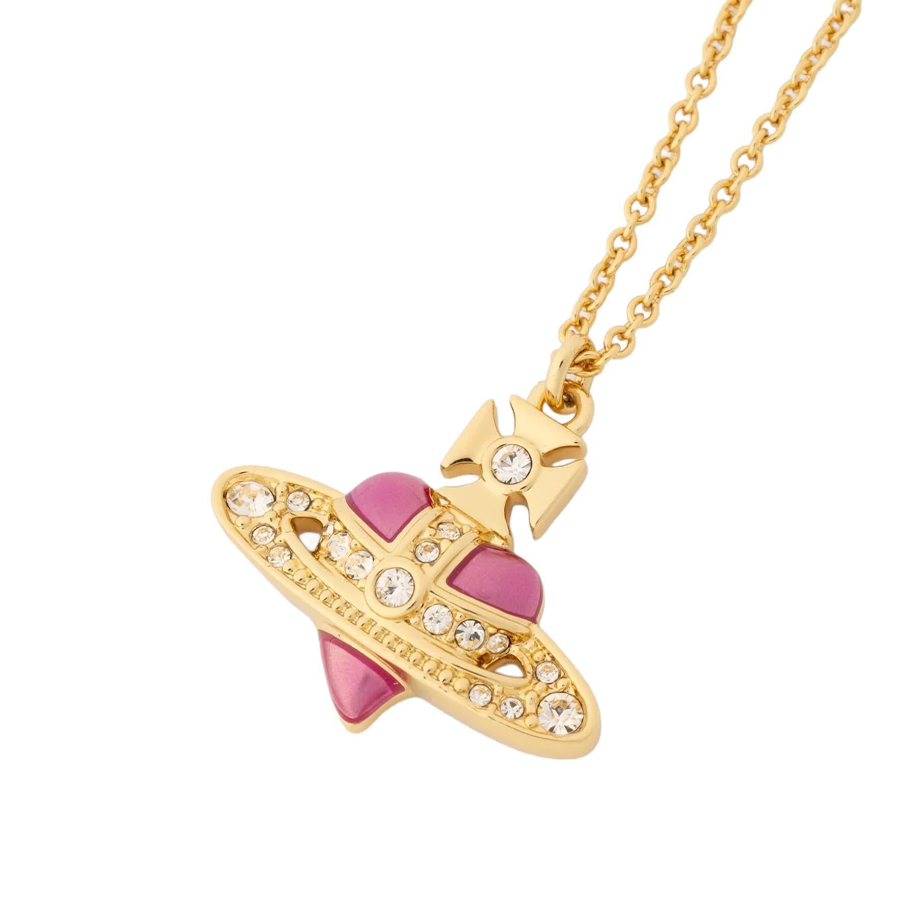 Vivienne Westwood New Diamante Heart Pendant in Gold / Light Gold Quartz Crystal / FuchsJewelleryVivienne WestwoodDPUS Designer Outlet8053195230228Vivienne Westwood New Diamante Heart Pendant in Gold / Light Gold Quartz Crystal / Fuchs