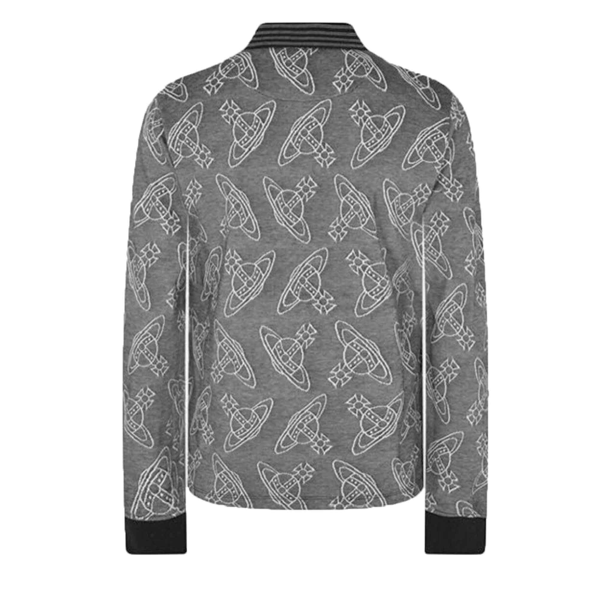 Vivienne Westwood Orb Allover Long Sleeve Polo in GreyPolosVivienne WestwoodDPUSXSVivienne Westwood Orb Allover Long Sleeve Polo in Grey