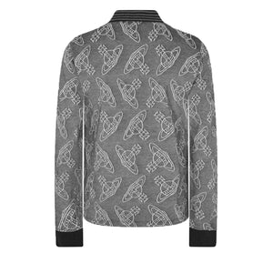 Vivienne Westwood Orb Allover Long Sleeve Polo in GreyPolosVivienne WestwoodDPUSXSVivienne Westwood Orb Allover Long Sleeve Polo in Grey