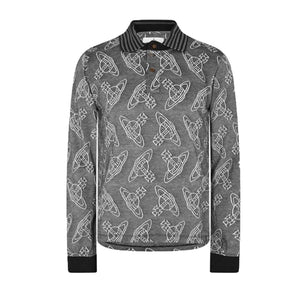 Vivienne Westwood Orb Allover Long Sleeve Polo in GreyPolosVivienne WestwoodDPUSXSVivienne Westwood Orb Allover Long Sleeve Polo in Grey