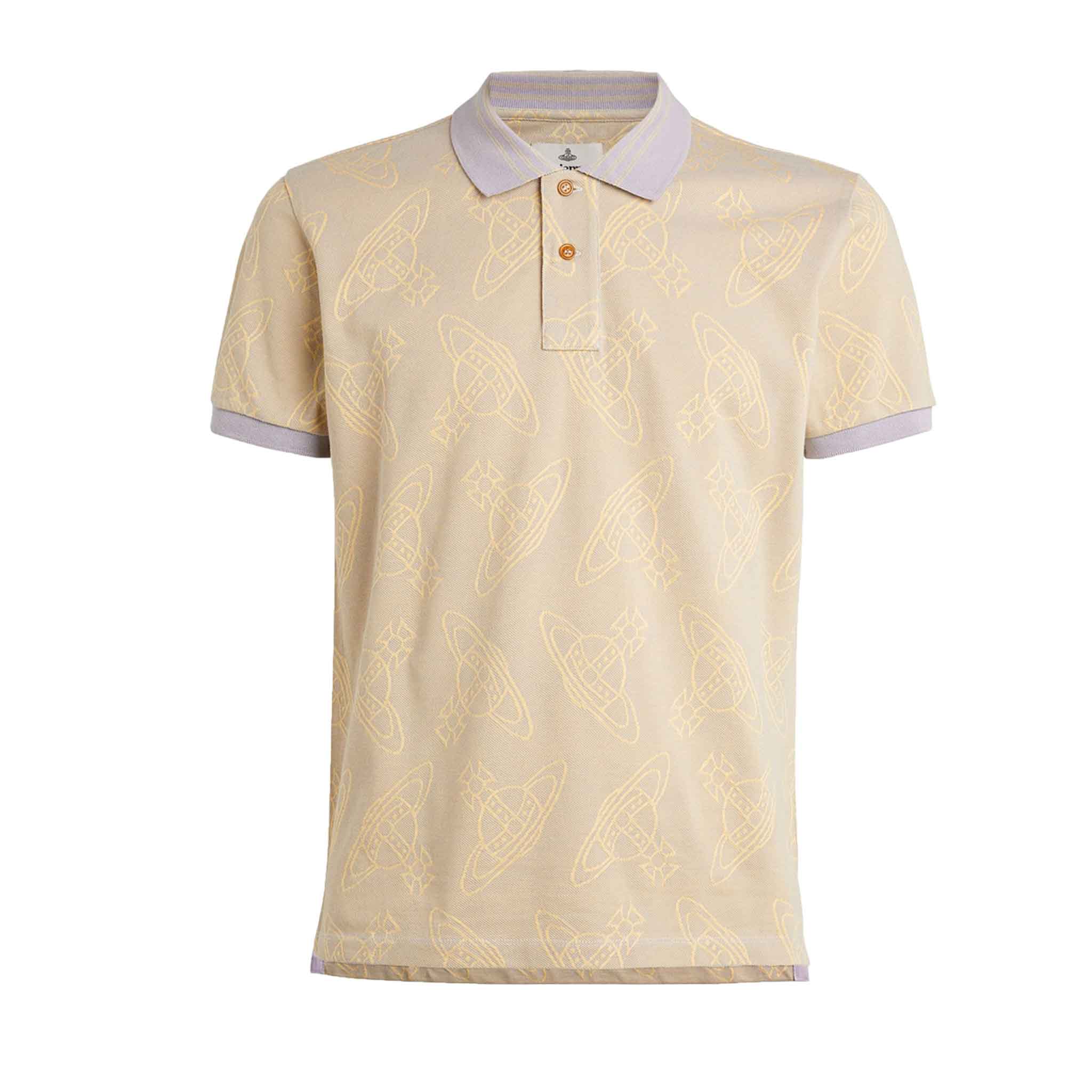 Vivienne Westwood Orb Allover Short Sleeve Polo in LavenderPolosVivienne WestwoodDPUSXSVivienne Westwood Orb Allover Short Sleeve Polo in Lavender