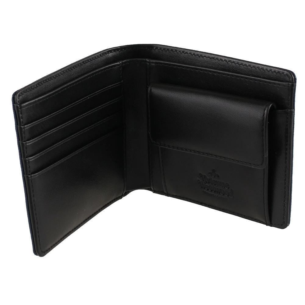 Vivienne Westwood Orb Bifold Wallet with Coin Pouch in Navy & BlackAccessoriesVivienne WestwoodDPUS Designer Outlet8050568839033Vivienne Westwood Orb Bifold Wallet with Coin Pouch in Navy & Black