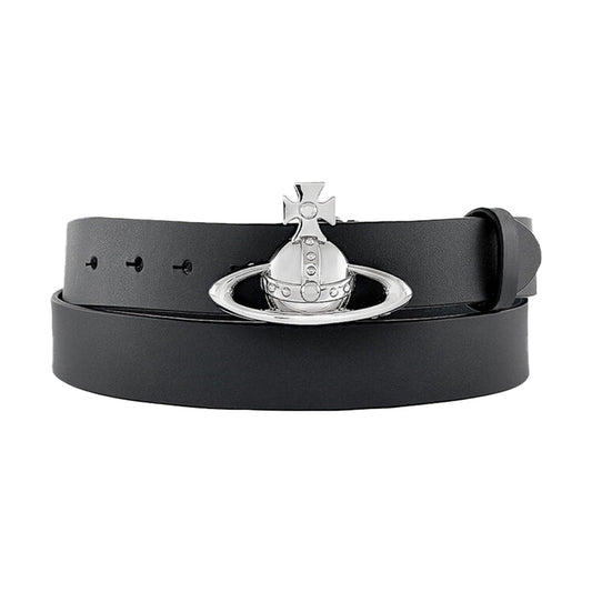 [Vivienne Westwood] Orb Buckle Belt/SilverBeltsVivienne WestwoodDPUS Designer Outlet8053195380220Black SuedeS/M[Vivienne Westwood] Orb Buckle Belt/Silver