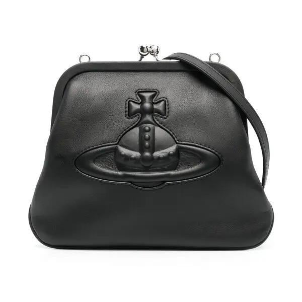 Vivienne Westwood Orb Embossed Leather Clutch Bag in BlackBagsDPUS Designer OutletDPUS Designer Outlet8050889296904Vivienne Westwood Orb Embossed Leather Clutch Bag in Black
