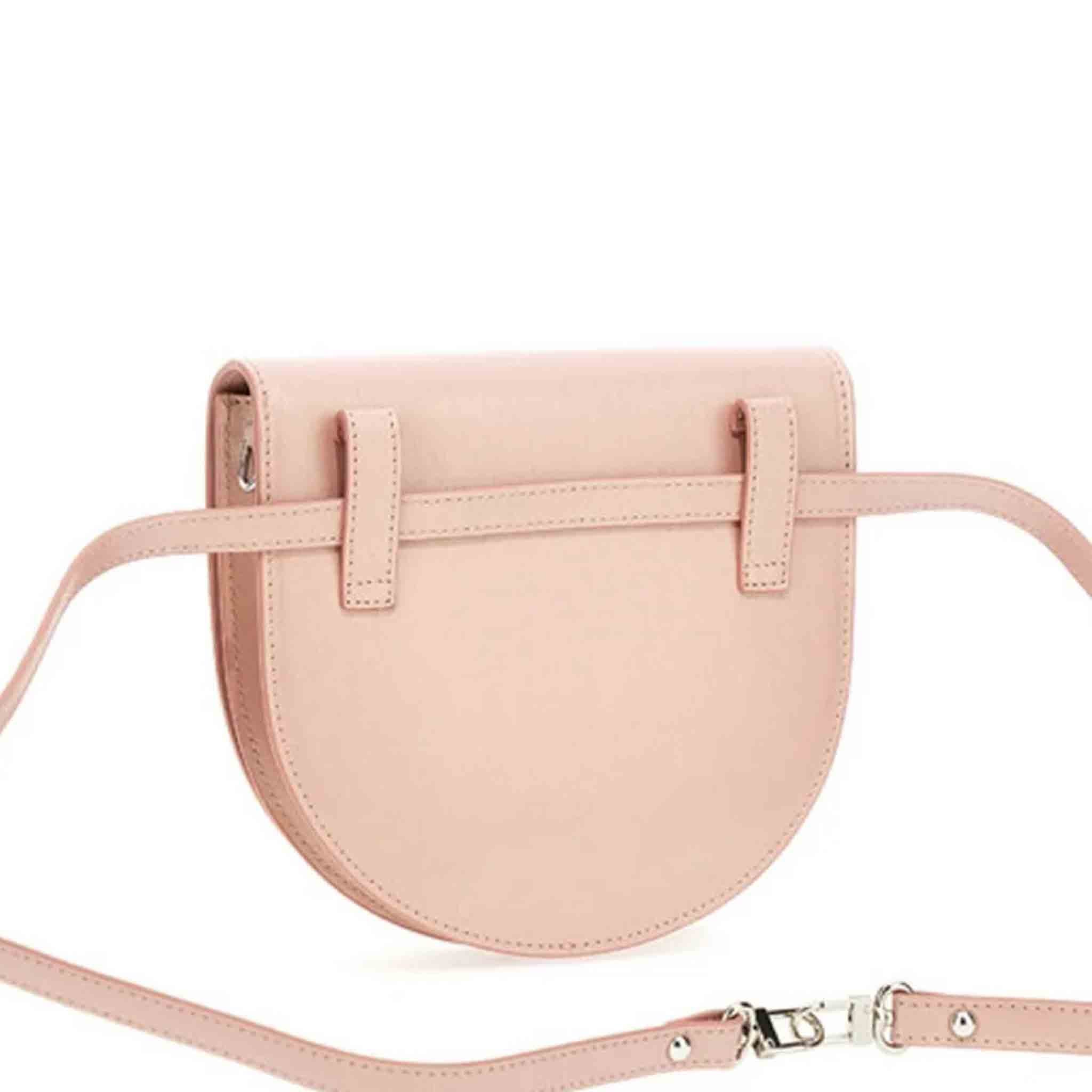 Vivienne Westwood Pearlised Leather Saddle Crossbody in PinkHandbagsVivienne WestwoodDPUS8050889353393Vivienne Westwood Pearlised Leather Saddle Crossbody in Pink