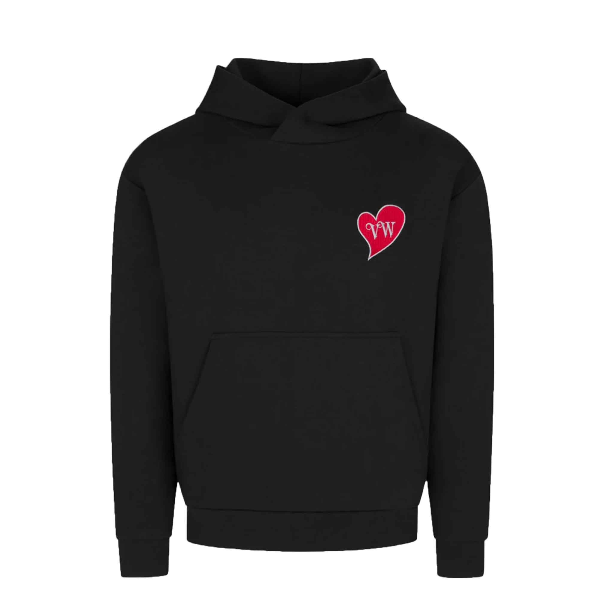 Vivienne Westwood Pullover Heart Logo Oversize Hoodie in BlackHoodiesVivienne WestwoodDPUSXXSVivienne Westwood Pullover Heart Logo Oversize Hoodie in Black