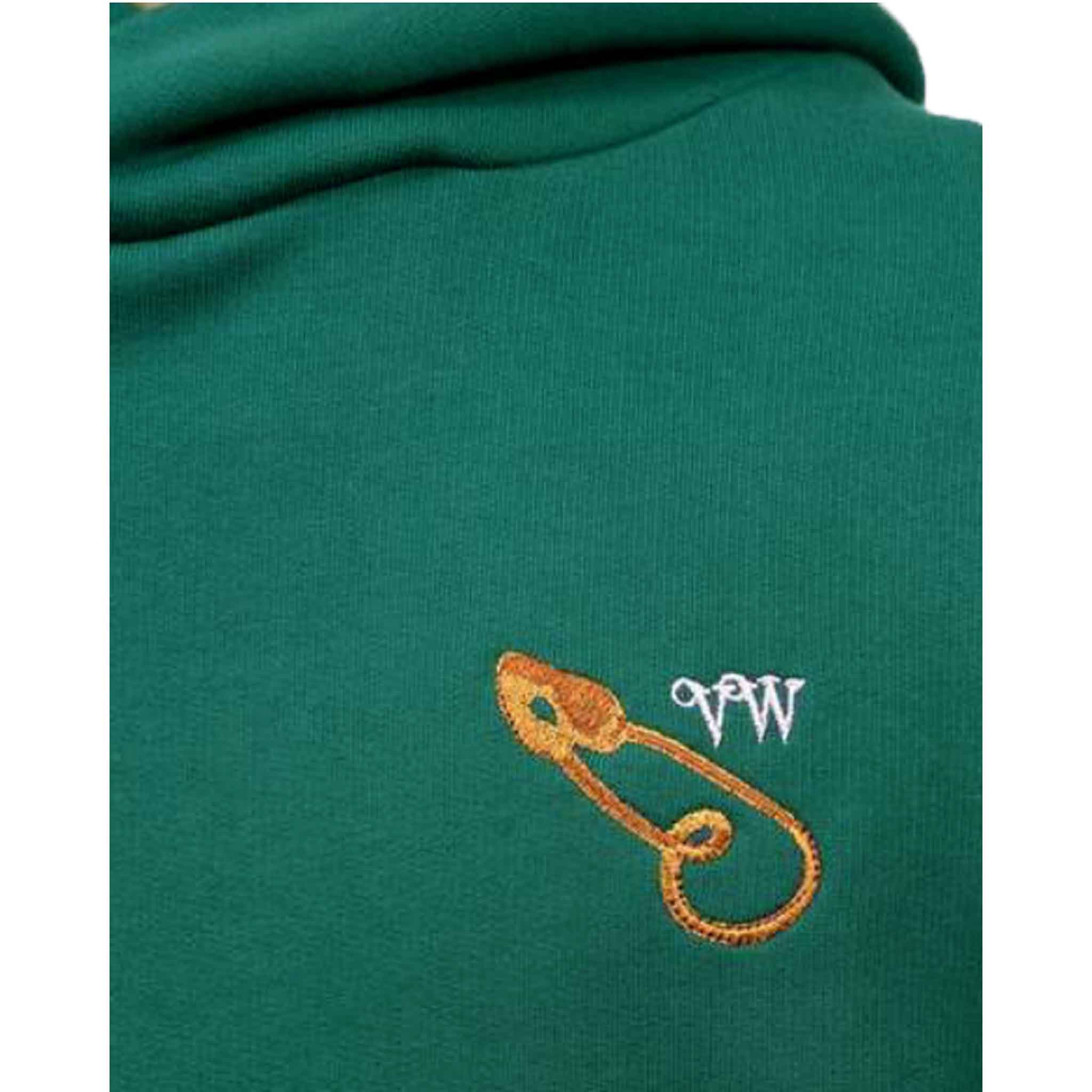 Vivienne Westwood Pullover 'Safety Pin' Logo Oversize Hoodie in GreenHoodiesVivienne WestwoodDPUSXXSVivienne Westwood Pullover 'Safety Pin' Logo Oversize Hoodie in Green