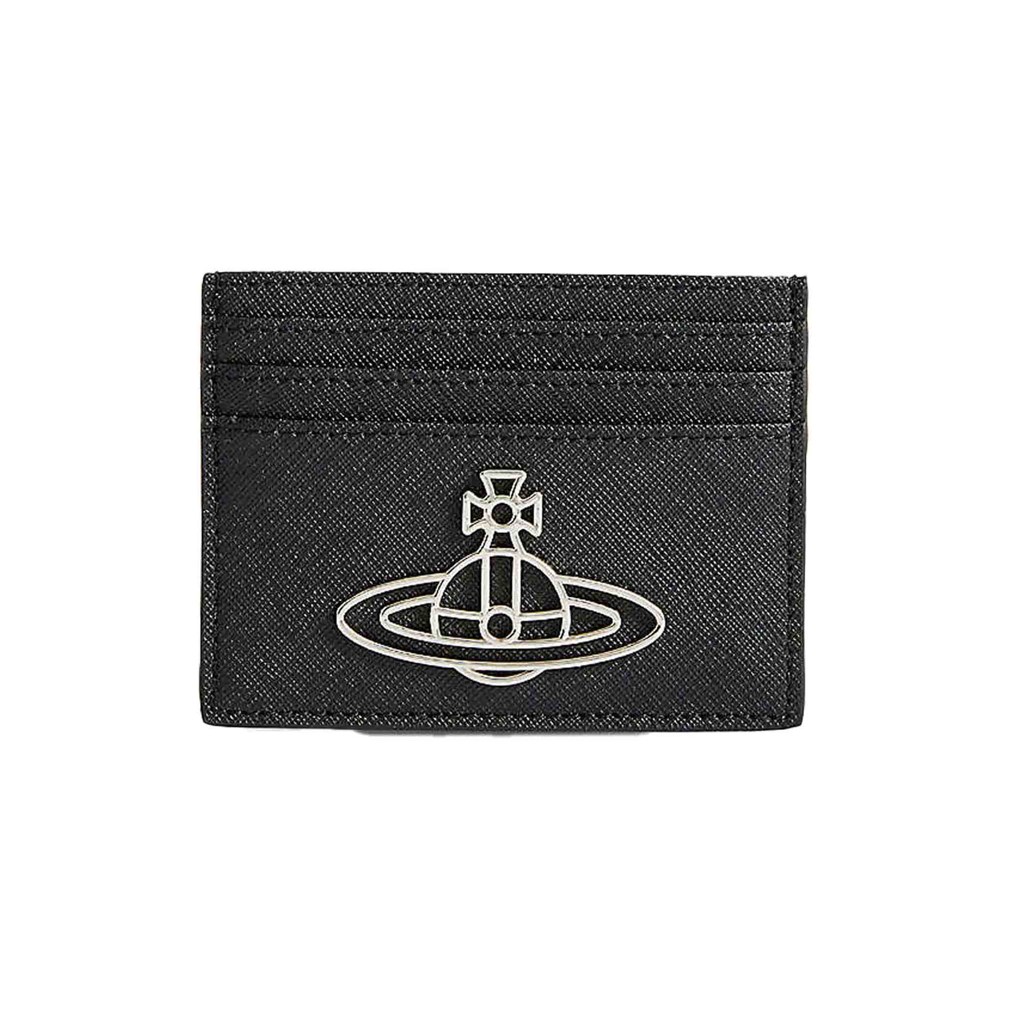 Vivienne Westwood Saffiano Thin Line Orb Card Holder in BlackAccessoriesVivienne WestwoodDPUS8050889292159Vivienne Westwood Saffiano Thin Line Orb Card Holder in Black