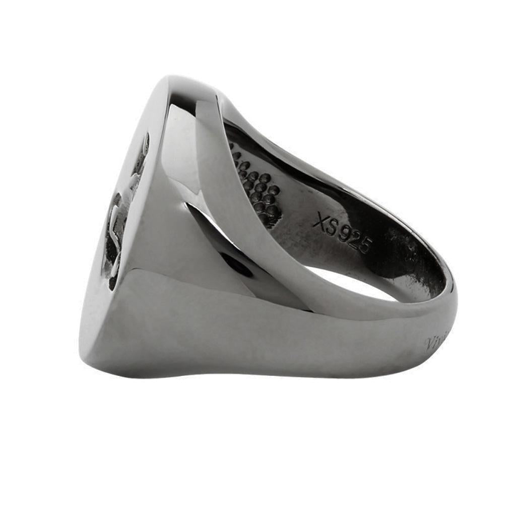 Vivienne Westwood Seal Ring in Ruthenium (925)
