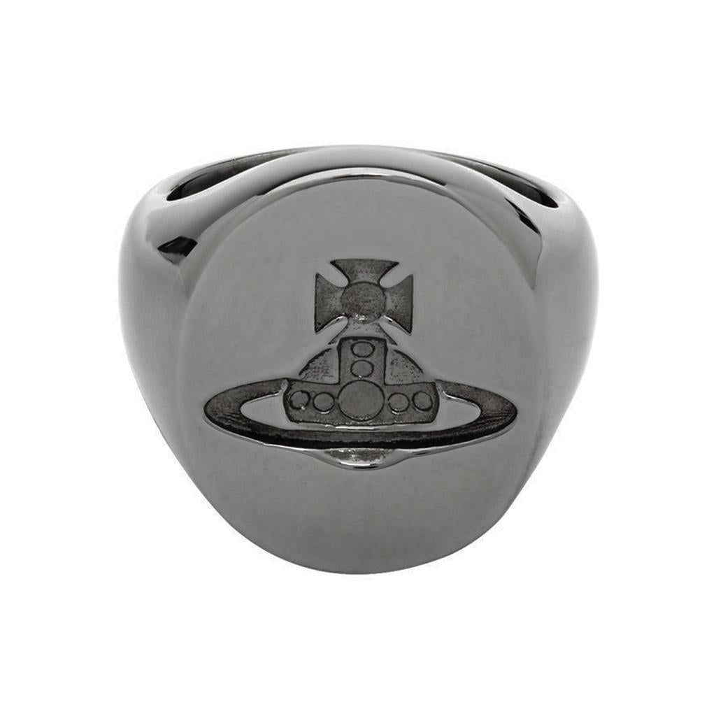 Vivienne Westwood Seal Ring in Ruthenium (925)