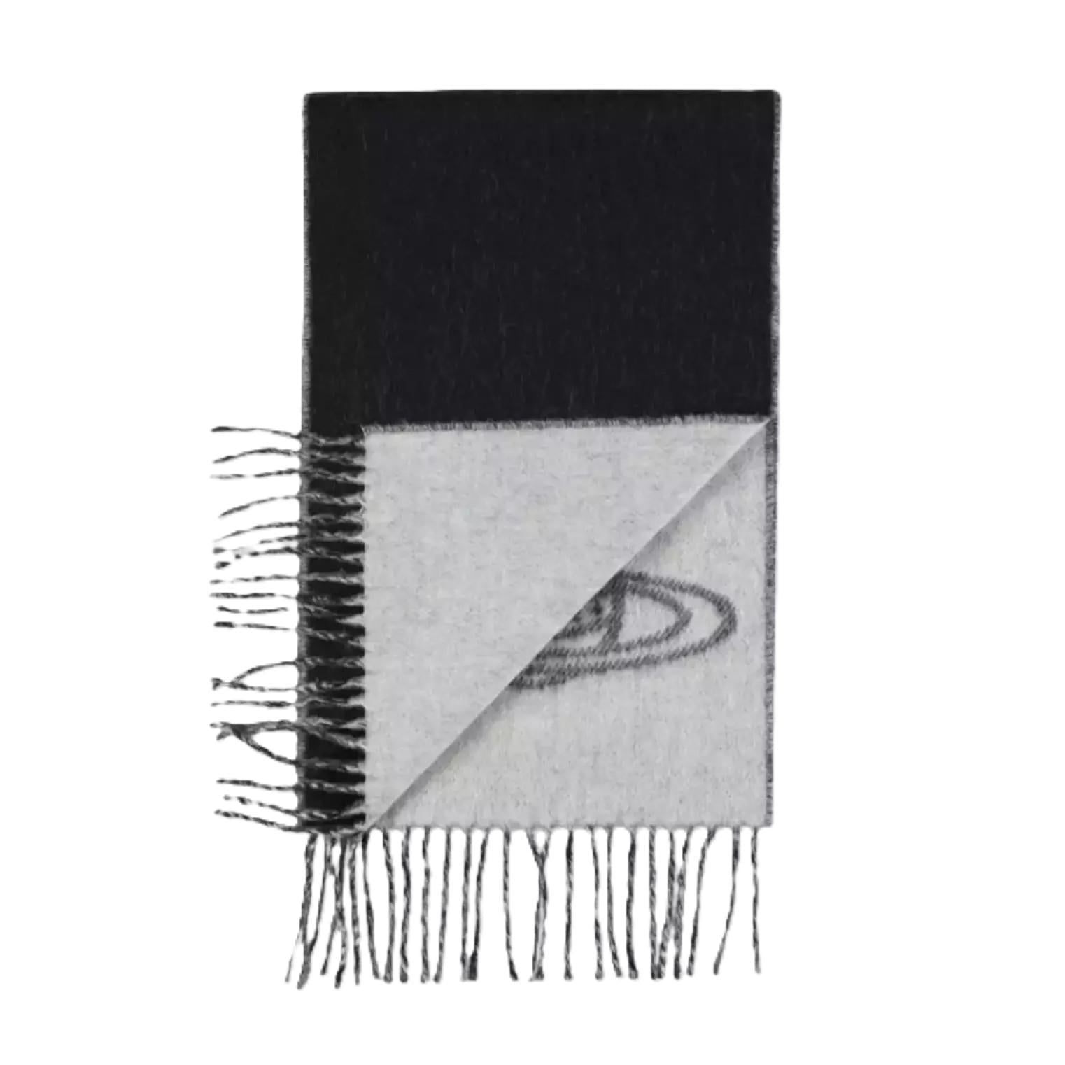 Vivienne Westwood Single Orb Double Face Scarf in BlackScarvesVivienne WestwoodDPUS Designer Outlet8053195325917Vivienne Westwood Single Orb Double Face Scarf in Black