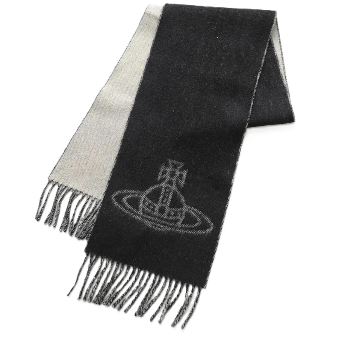 Vivienne Westwood Single Orb Double Face Scarf in BlackScarvesVivienne WestwoodDPUS Designer Outlet8053195325917Vivienne Westwood Single Orb Double Face Scarf in Black