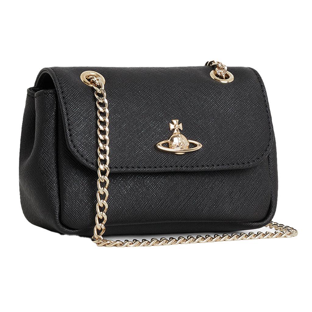 Vivienne Westwood Small Purse Chain in Black 3D Orb