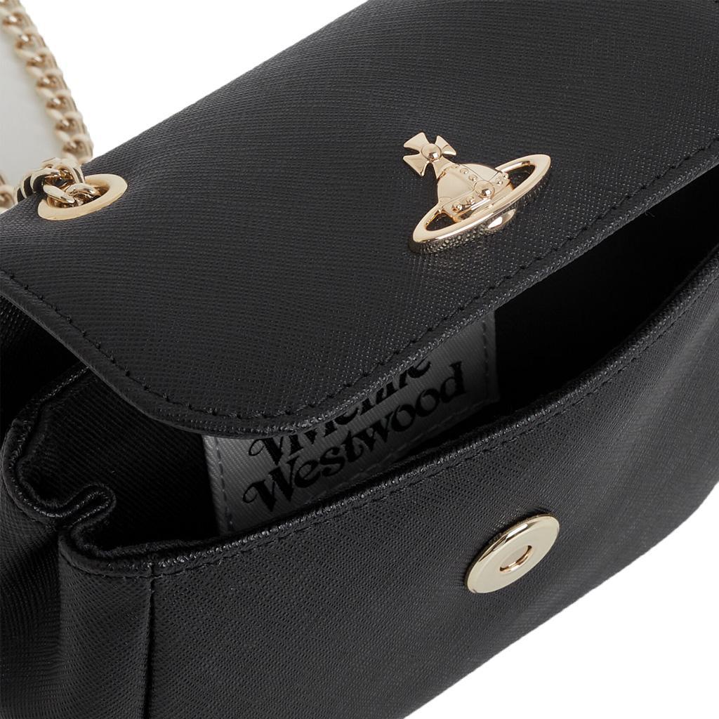 Vivienne Westwood Small Purse Chain in Black 3D Orb