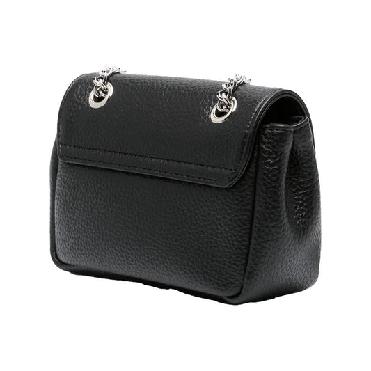 Vivienne Westwood Small Purse Chain in Black Grained Leather