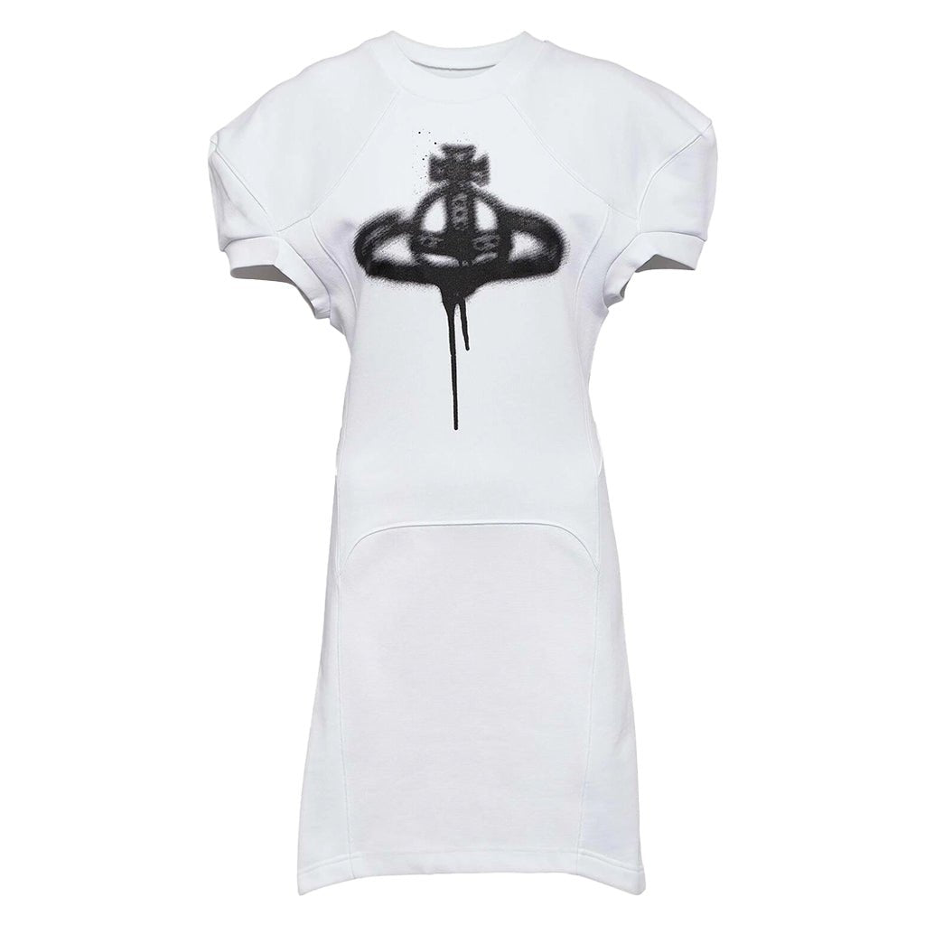 Vivienne Westwood Spray Orb Sweatshirt DressDressVivienne WestwoodDPUS Designer Outlet044365838793WhiteSVivienne Westwood Spray Orb Sweatshirt Dress