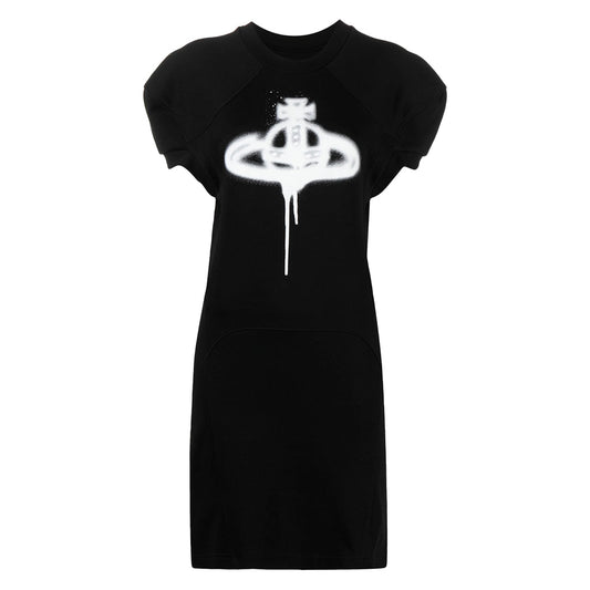 Vivienne Westwood Spray Orb Sweatshirt DressDressVivienne WestwoodDPUS Designer Outlet044369520502BlackLVivienne Westwood Spray Orb Sweatshirt Dress
