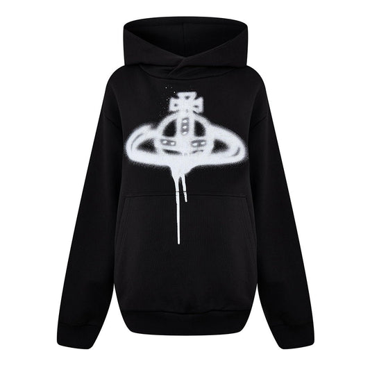 Vivienne Westwood Spray Paint Orb Hooded SweatHoodies & Zip - UpsVivienne WestwoodDPUS Designer Outlet044361722744BlackXSVivienne Westwood Spray Paint Orb Hooded Sweat