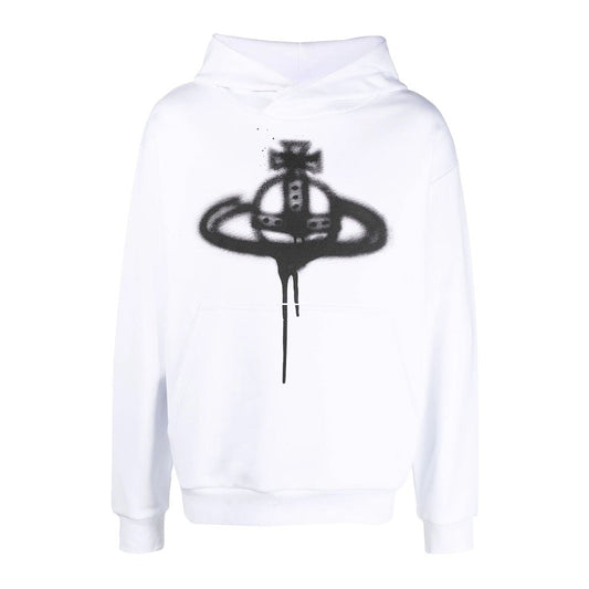 Vivienne Westwood Spray Paint Orb Hooded SweatHoodies & Zip - UpsVivienne WestwoodDPUS Designer Outlet044364521665WhiteMVivienne Westwood Spray Paint Orb Hooded Sweat