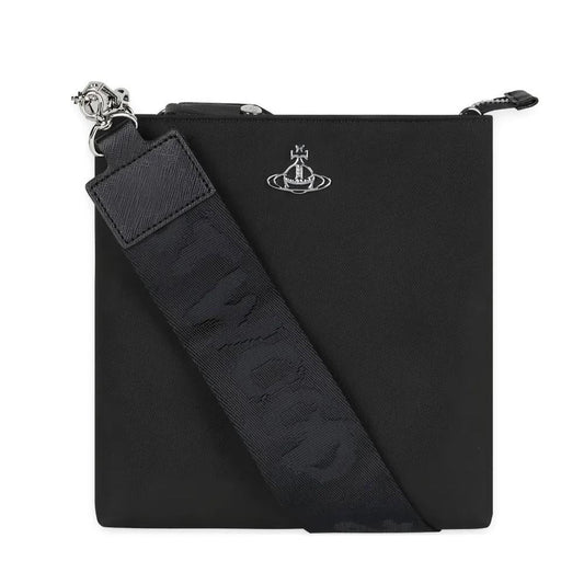 Vivienne Westwood Squire New Square Crossbody Bag in Black with Webb strapBagsDPUS Designer OutletDPUS Designer Outlet8050889589518Vivienne Westwood Squire New Square Crossbody Bag in Black with Webb strap