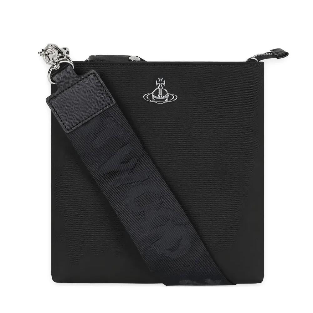 Vivienne Westwood Squire New Square Crossbody Bag in Black with Webb strapBagsDPUS Designer OutletDPUS Designer Outlet8050889589518Vivienne Westwood Squire New Square Crossbody Bag in Black with Webb strap