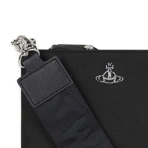 Vivienne Westwood Squire New Square Crossbody Bag in Black with Webb strapBagsDPUS Designer OutletDPUS Designer Outlet8050889589518Vivienne Westwood Squire New Square Crossbody Bag in Black with Webb strap