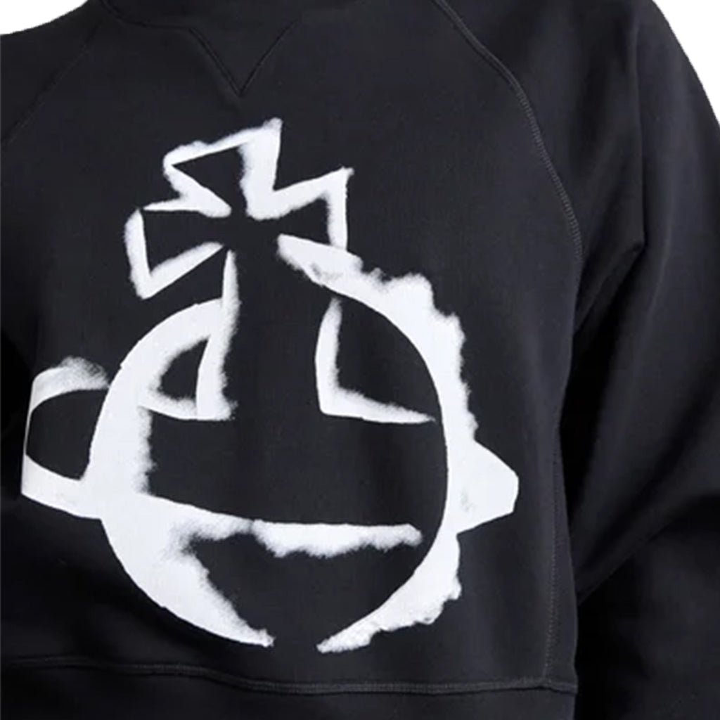 Vivienne Westwood Stencil Orb Raglan Cropped SweatshirtVivienne WestwoodDPUS Designer Outlet8053195095926Black2XSVivienne Westwood Stencil Orb Raglan Cropped Sweatshirt