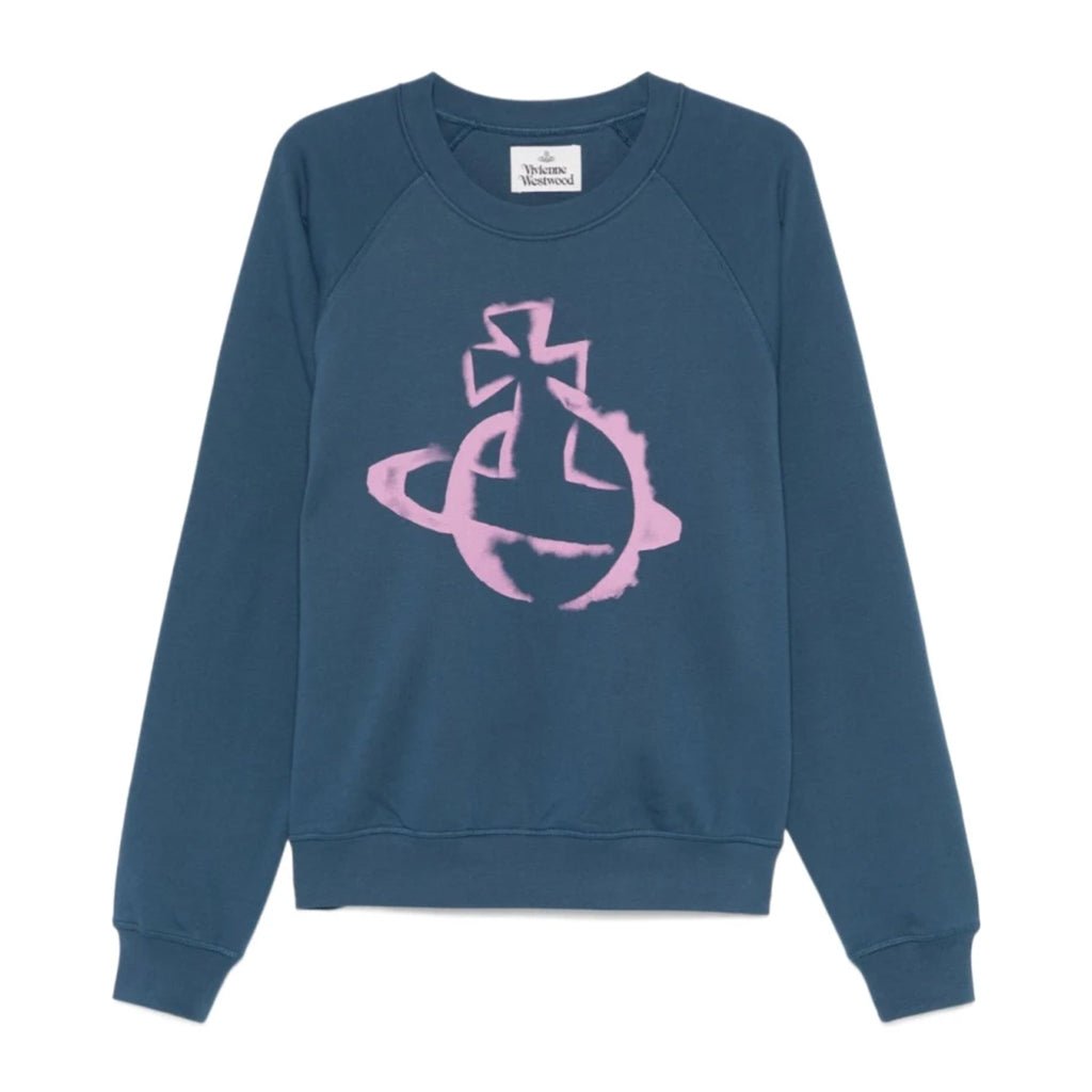[Vivienne Westwood] Stencil Orb Raglan SweatshirtSweatshirtsVivienne WestwoodDPUS Designer Outlet044369803186Dark Denim2XS[Vivienne Westwood] Stencil Orb Raglan Sweatshirt