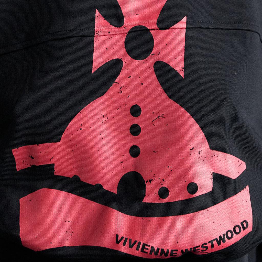 Vivienne Westwood Sunken Orb Cropped Sweatshirt in Black