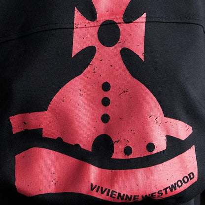 Vivienne Westwood Sunken Orb Cropped Sweatshirt in Black