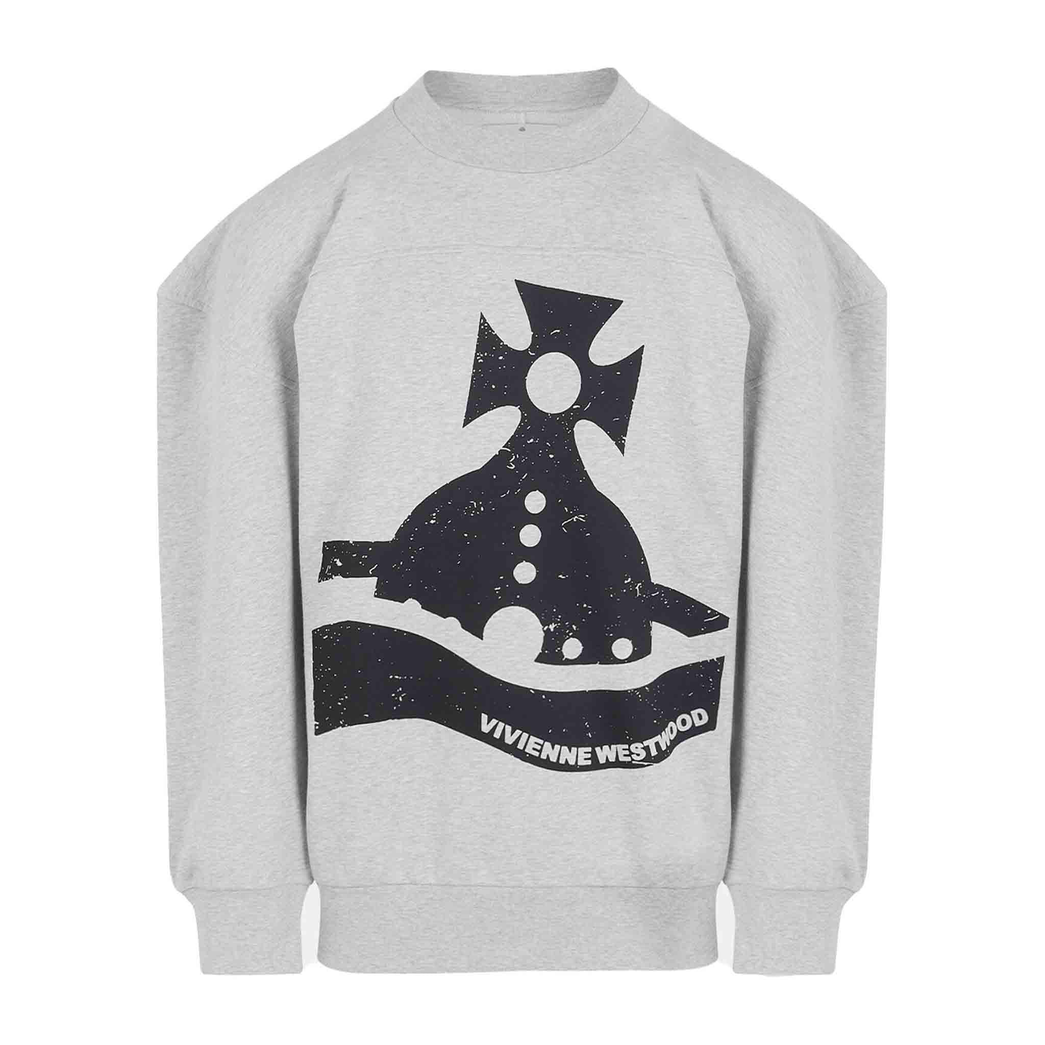 Vivienne Westwood Sunken Orb Oversized Sweatshirt in Grey