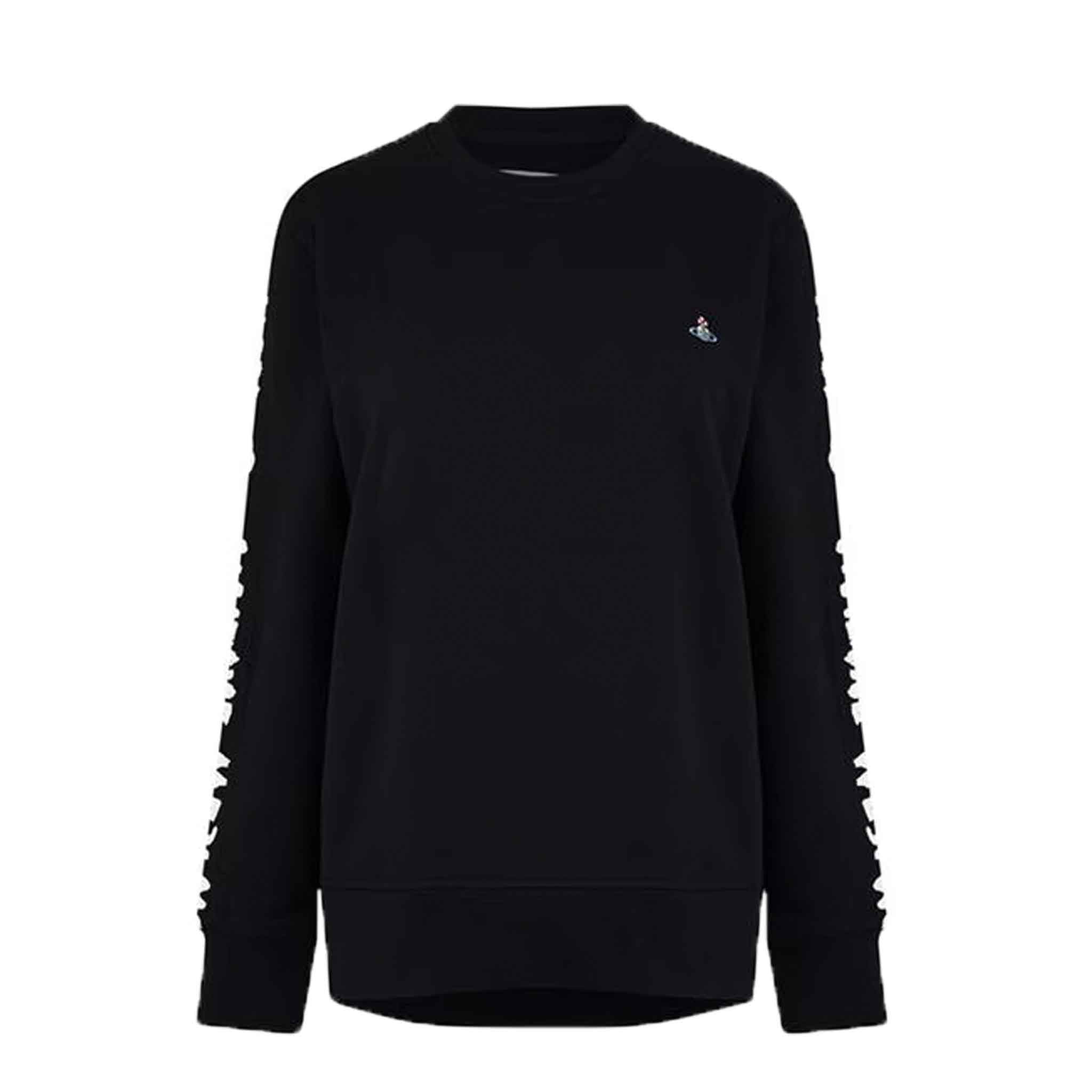 Vivienne Westwood Taped Sleeve Logo Sweatshirt in BlackSweatshirtsVivienne WestwoodDPUSXXSVivienne Westwood Taped Sleeve Logo Sweatshirt in Black