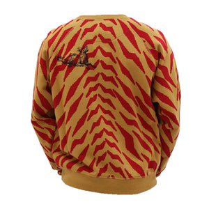 Vivienne Westwood Tiger Print 'Chaos' Oversize Raglan Sweatshirt in Gold/RedSweatshirtsVivienne WestwoodDPUSXXSVivienne Westwood Tiger Print 'Chaos' Oversize Raglan Sweatshirt in Gold/Red