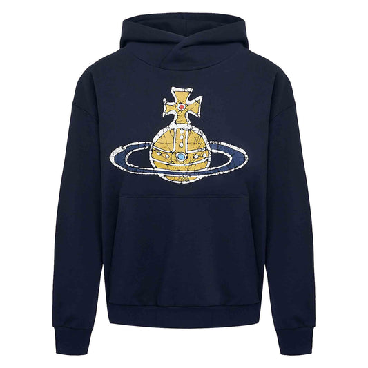 Vivienne Westwood Time Machine Pullover Hoodie in Navy