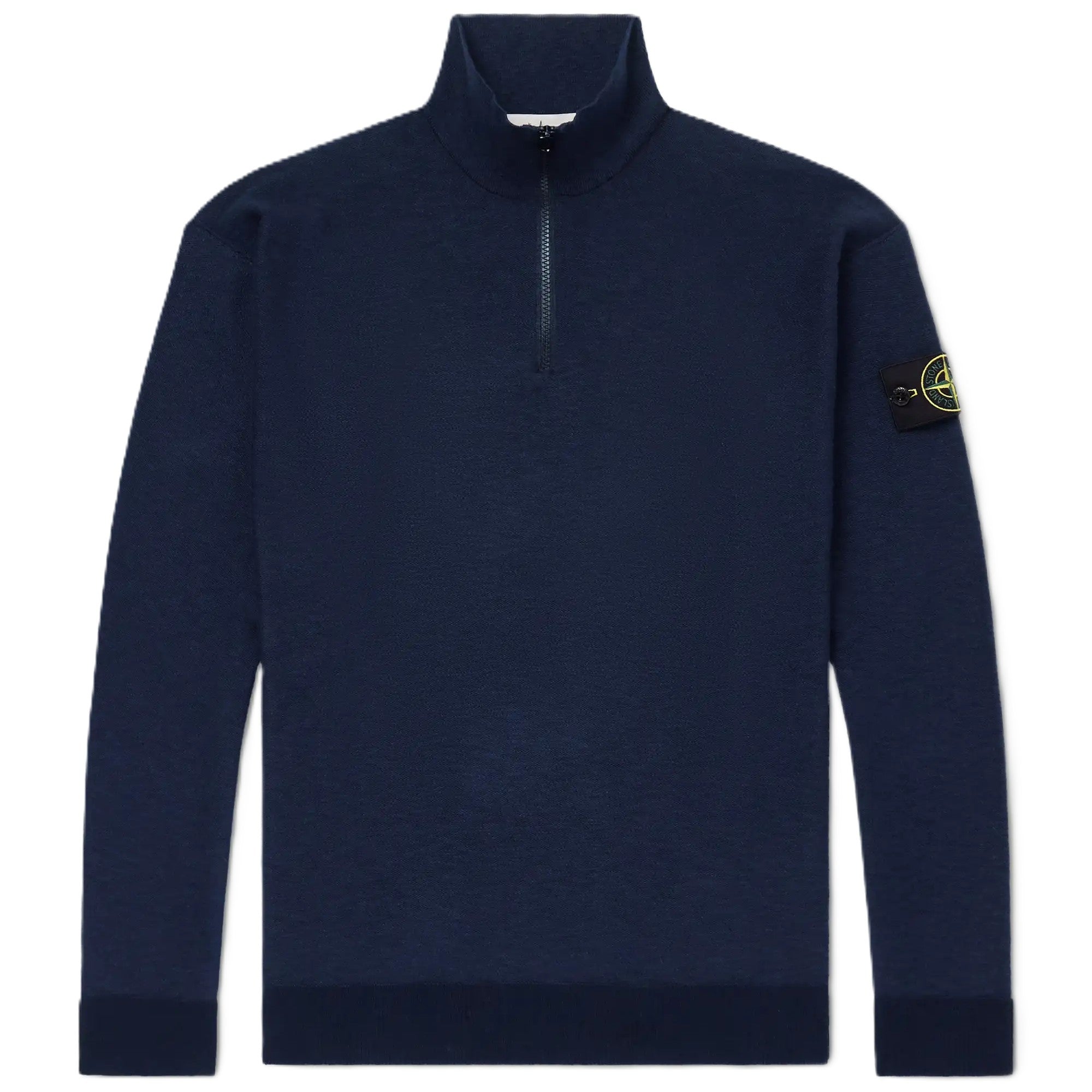 Stone Island Plush Stitch Cotton Nylon Quarter Zip