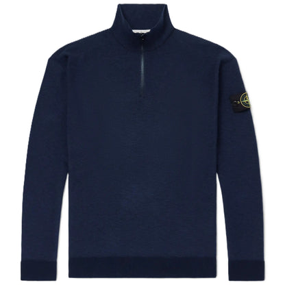 Stone Island Plush Stitch Cotton Nylon Quarter Zip