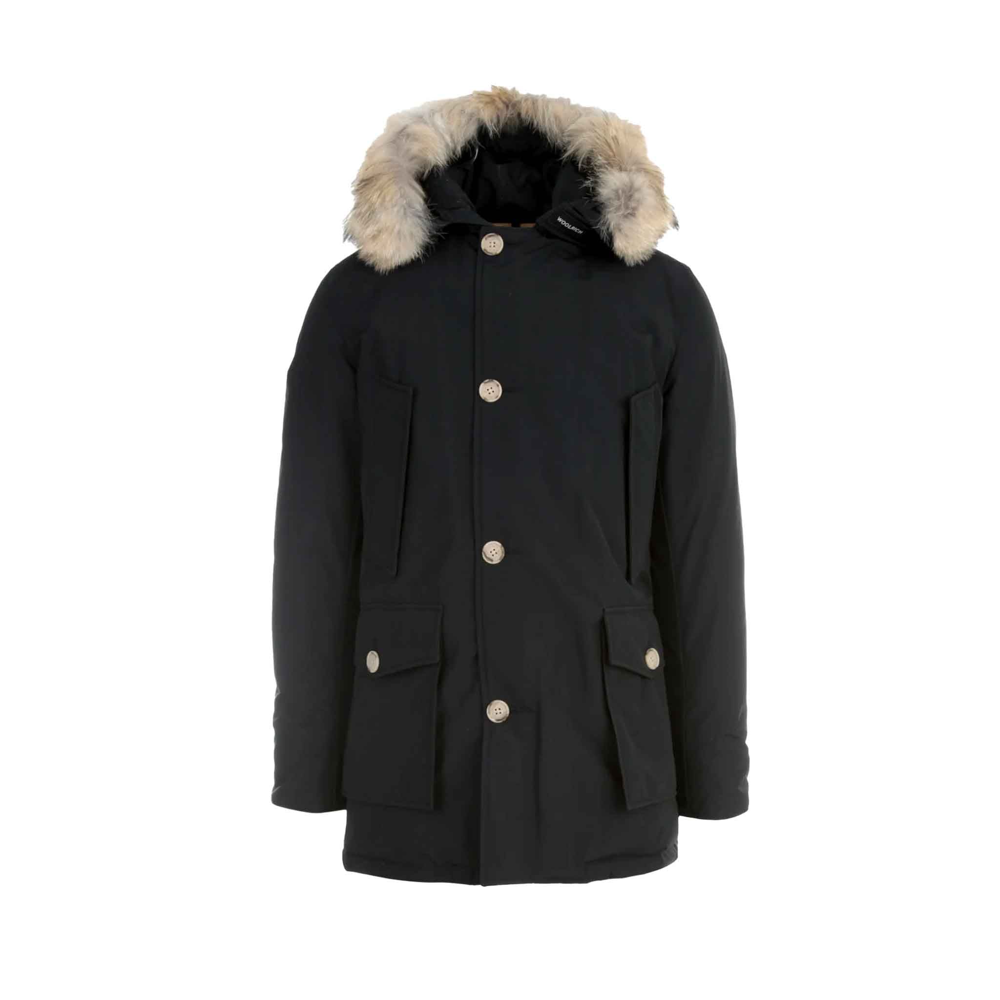 Woolrich Mens Arctic Detachable Fur Parka in BlackCoats & JacketsWoolrichDPUSSWoolrich Mens Arctic Detachable Fur Parka in Black