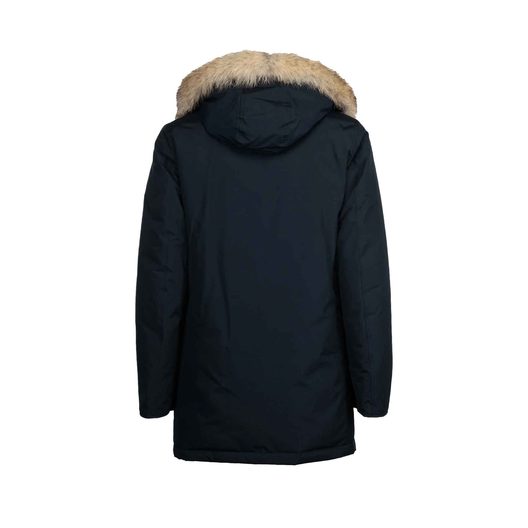 Woolrich Mens Arctic Detachable Fur Parka in Melton BlueCoats & JacketsWoolrichDPUSSWoolrich Mens Arctic Detachable Fur Parka in Melton Blue