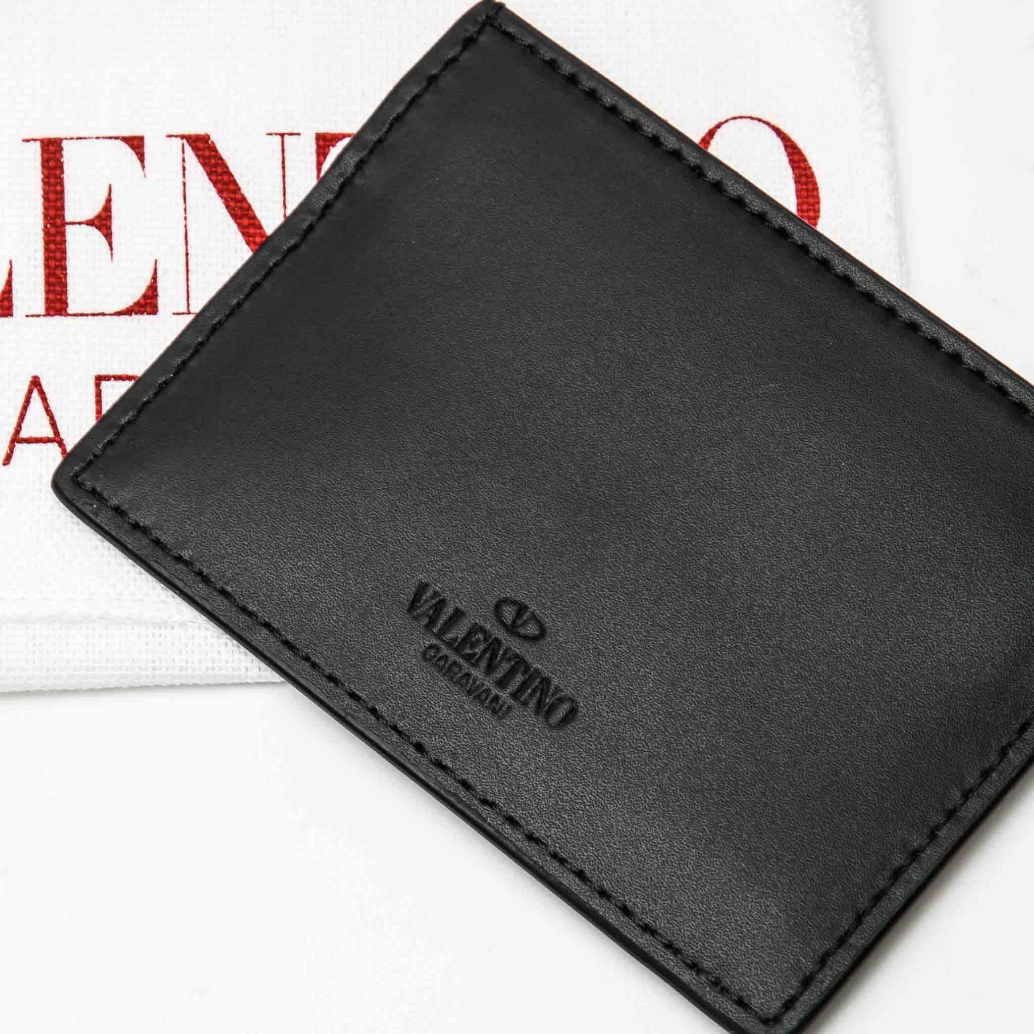 Valentino Garavani VLTN Print Leather Cardholder