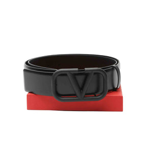 Valentino Logo Calfskin Belt for Men 40mm