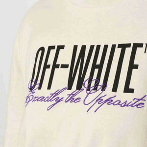 OFF-WHITE Womens Big Logo Opposite Oversized Tee in Beige